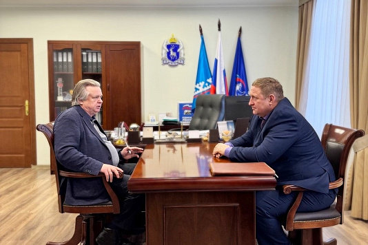 Начальник отдела рыбоохраны по ЯНАО Александр Могилевцев провел рабочую встречу с Президентом ТПП ЯНАО Виктором Казариным